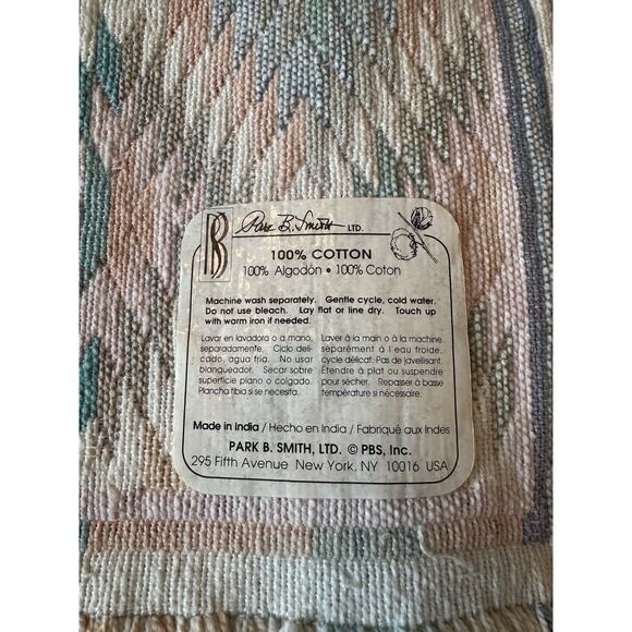 Park B. Smith Pastel-Colored Southwestern Woven Placemats Fringed Edges Set Of 4 - Picture 7 of 9